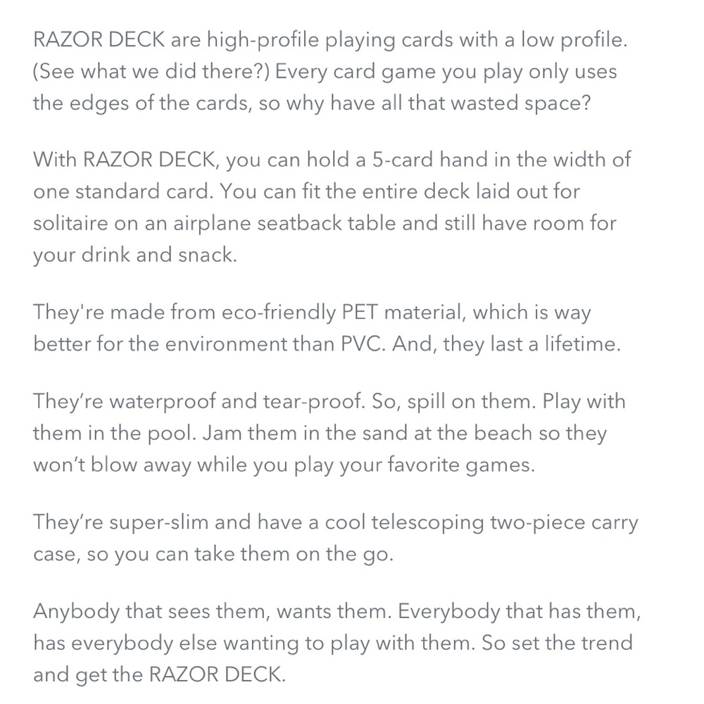 NIP Razor Deck Playing Cards Set - Picture 3 of 5